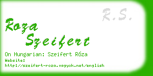 roza szeifert business card